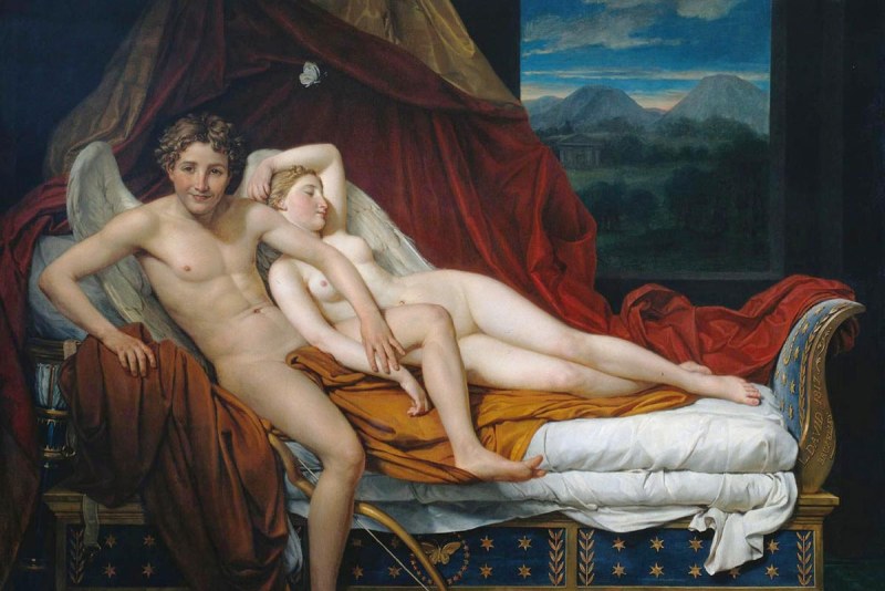 Jacques Louis David Kupidon and Psyche