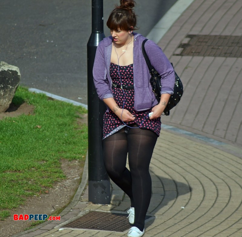 Stockings shine through