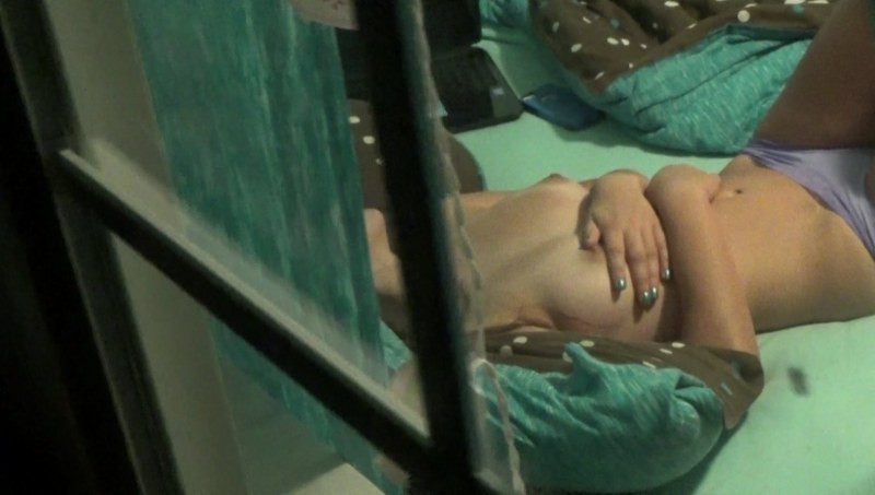 Peepping into the Window of the Hospital Nude