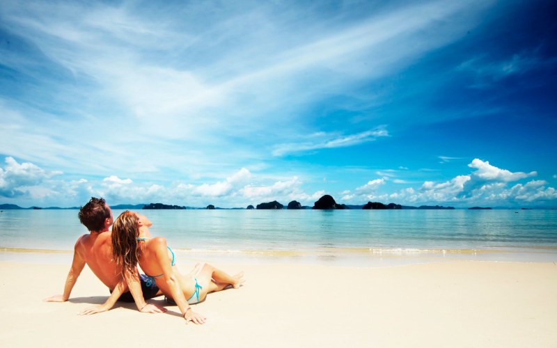 Love a couple on the beach