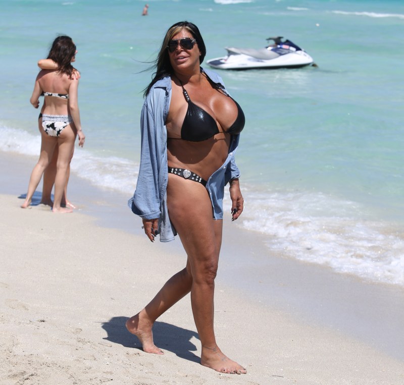 Angela district in a swimsuit