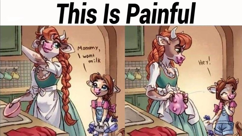 Cows Mom I Want Milk Furri