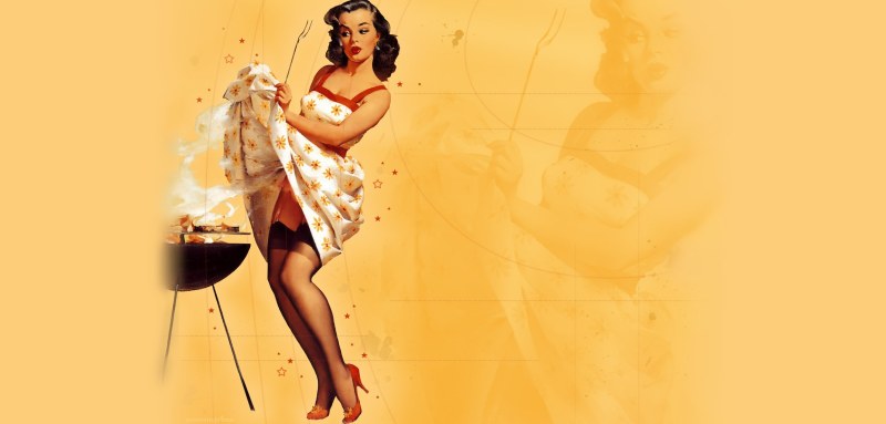 Retro girls on the screensaver