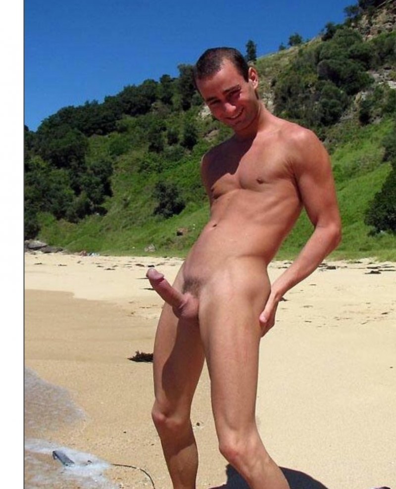 Naked on the beach standing dicks