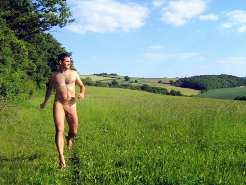 Naked guys in the nature of Tarzan