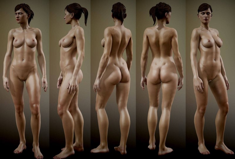 Naked women with an ideal figure