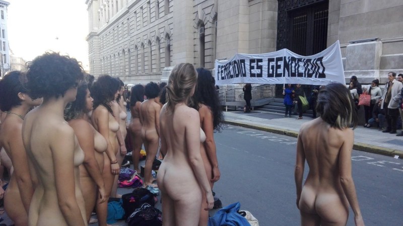 Naked public protests