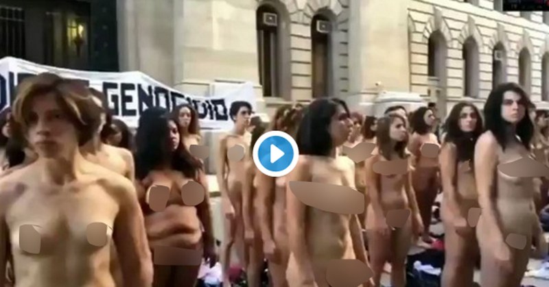 Ukrainian naked activists