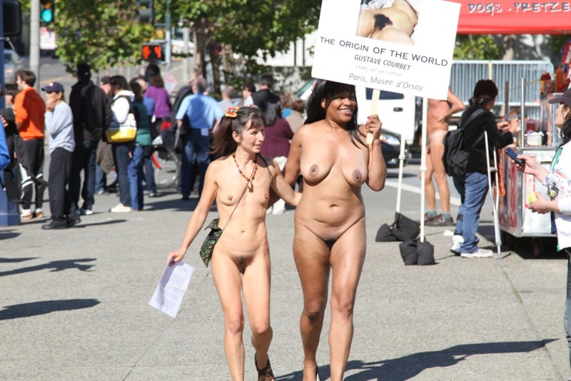 Mexican naked protest