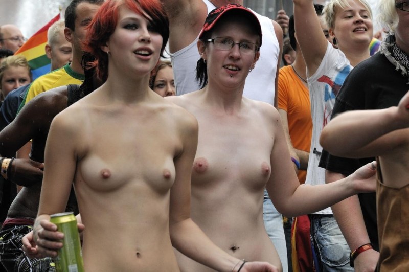 Mexican naked protest