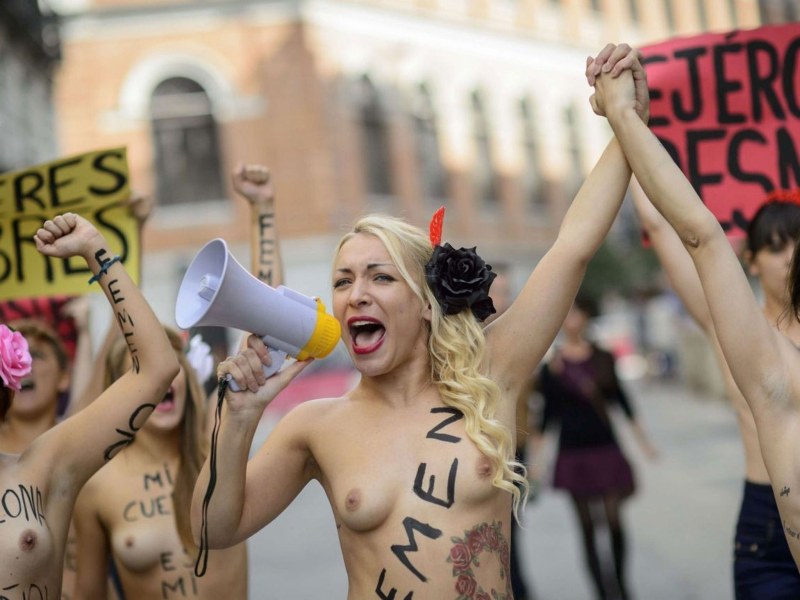 Naked feminists with big tits