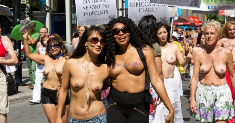 Topless Girls at the Festival