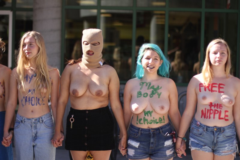 Mexican naked protest