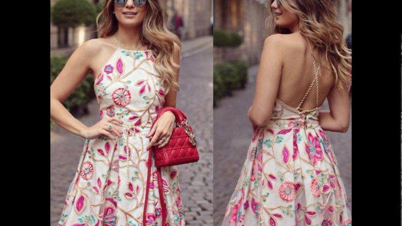 Helga Lomutois in the dress