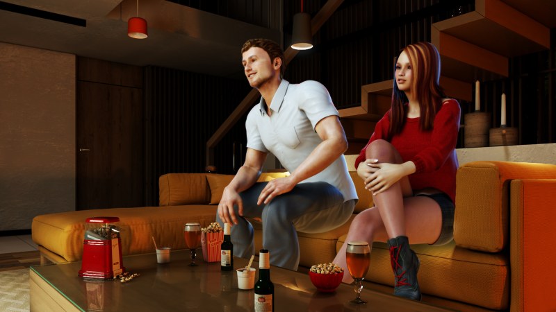 Margot Robbie Wolf with Wall