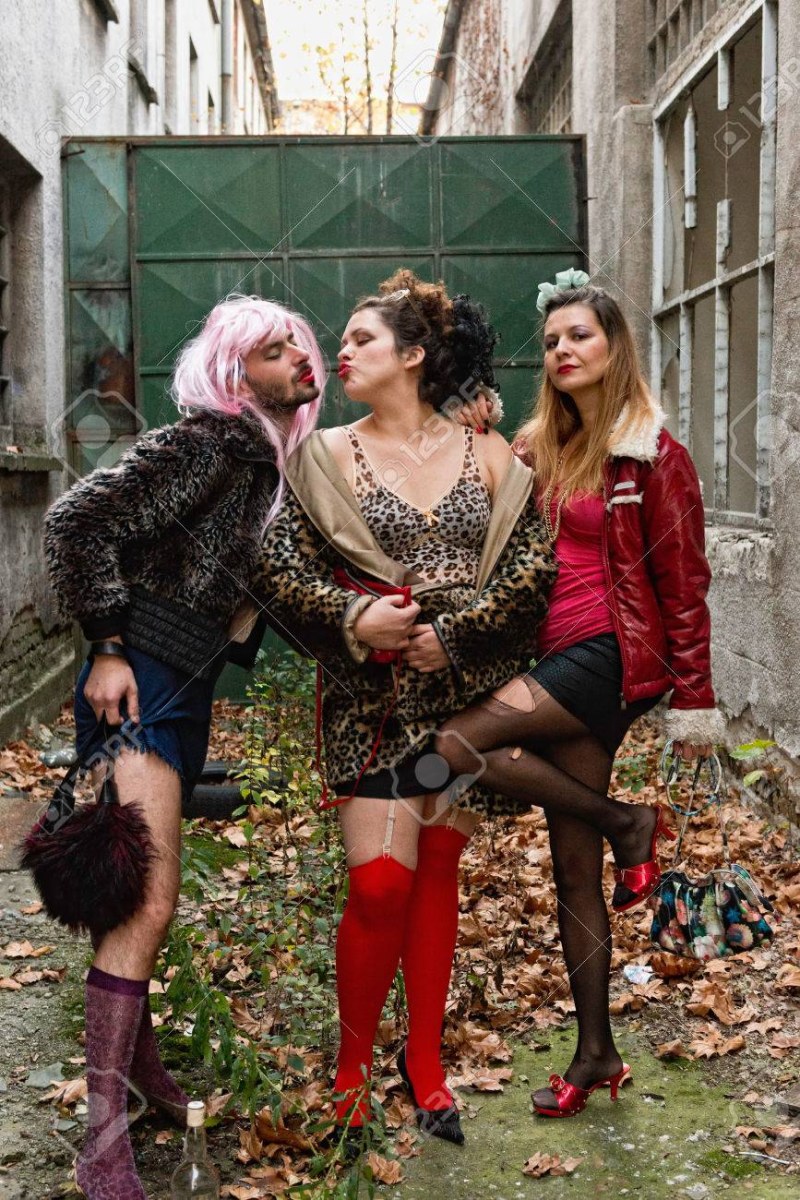 Transvestites on the streets of Moscow