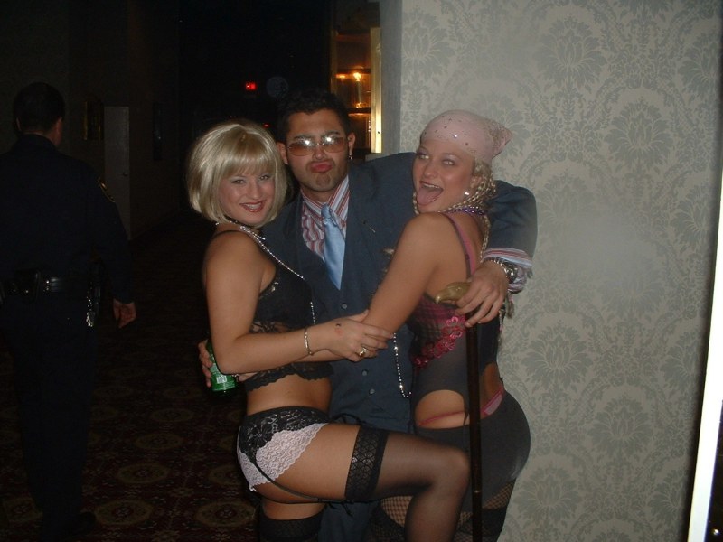 Old swingers in stockings