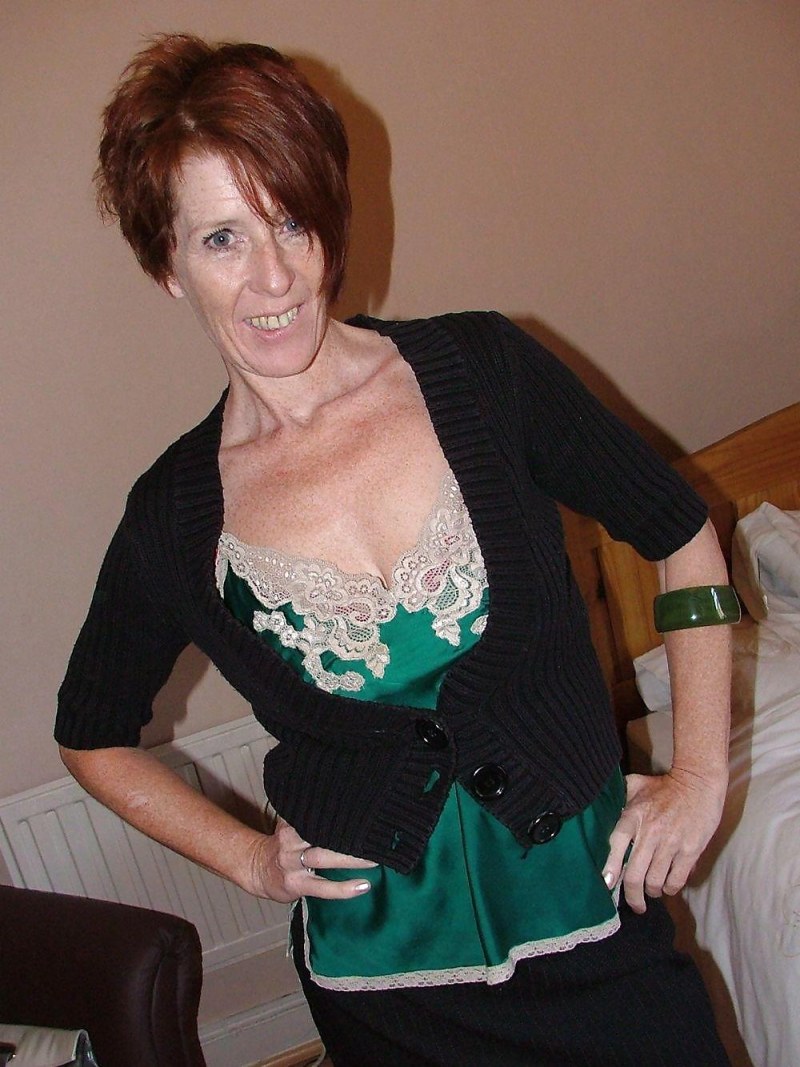Red-Haired Mature Lady with Small Breasts