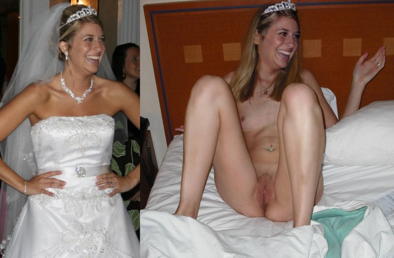 Naked brides after the wedding