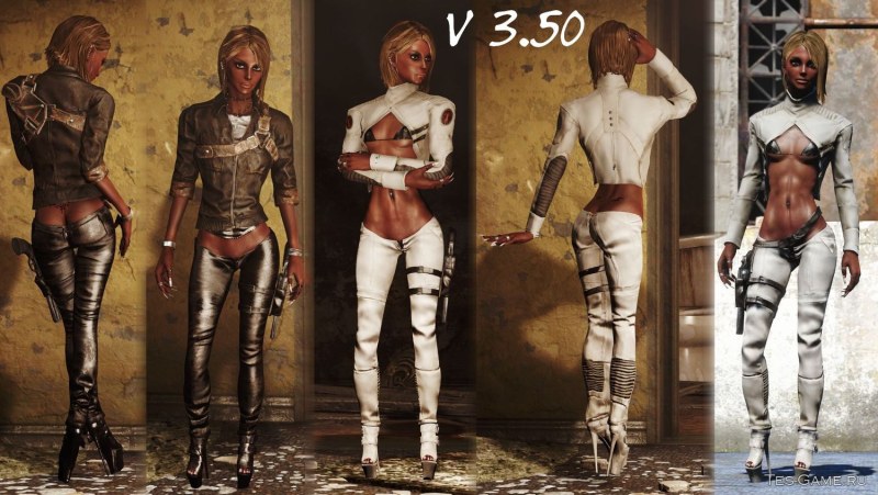 Naked in a transparent dress