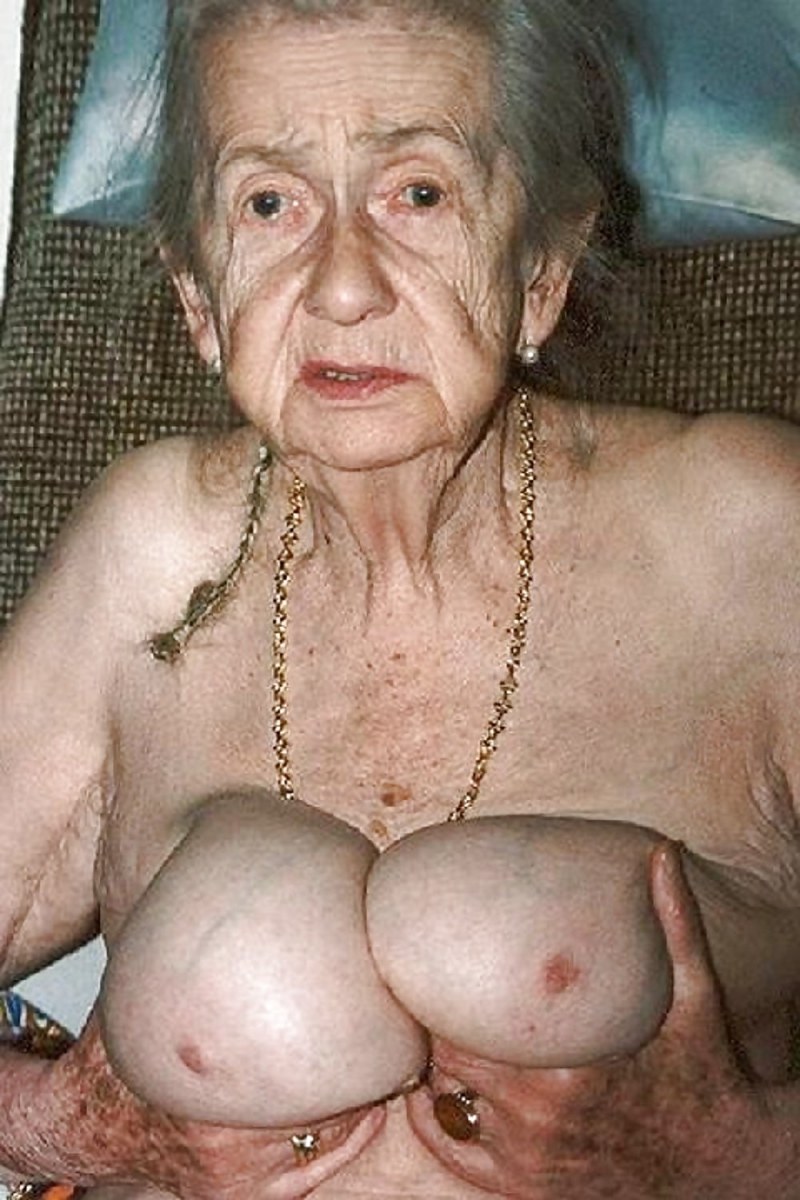 Naked elderly old women