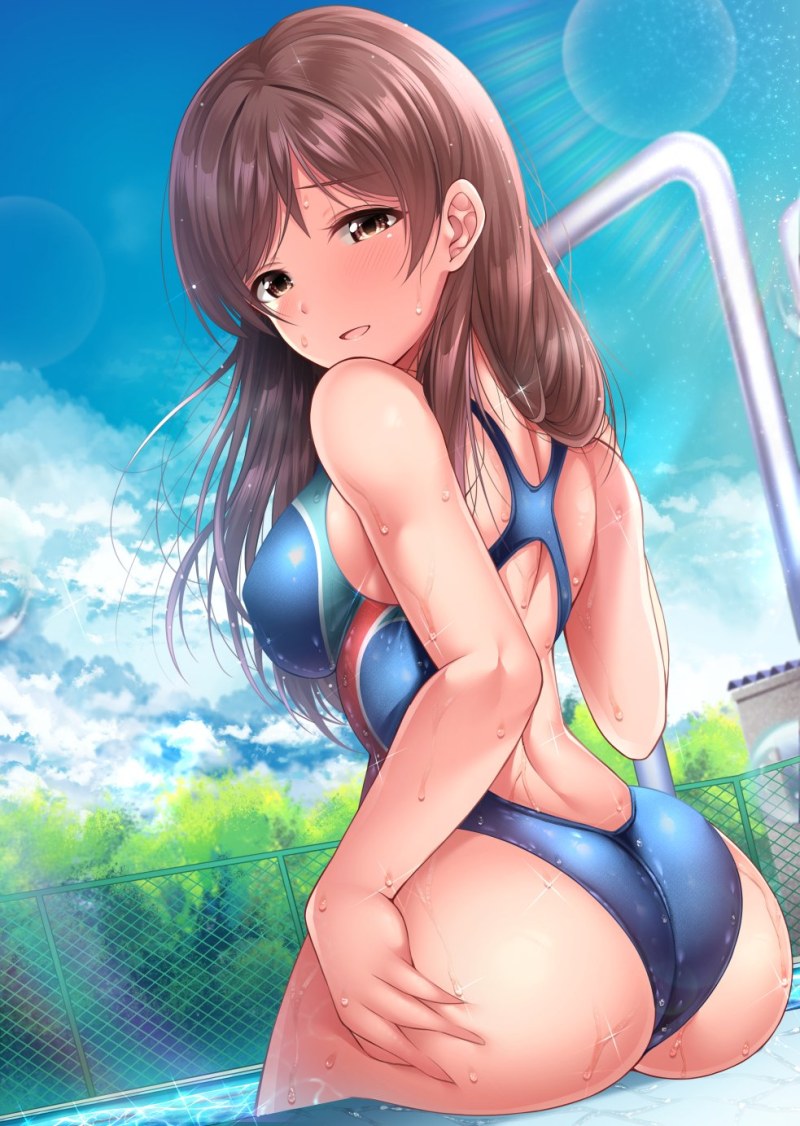 Butt in a hentai swimsuit