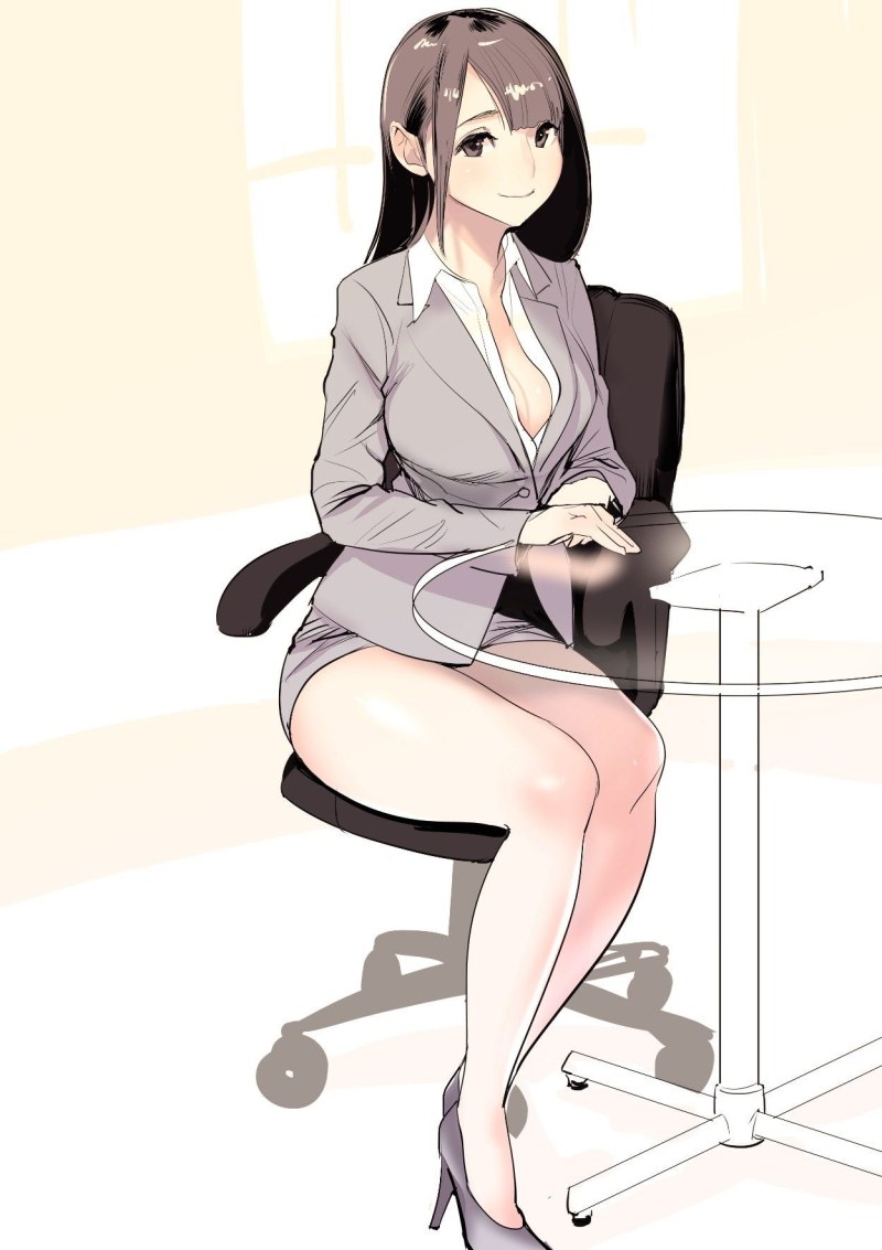 Anime woman in a business suit