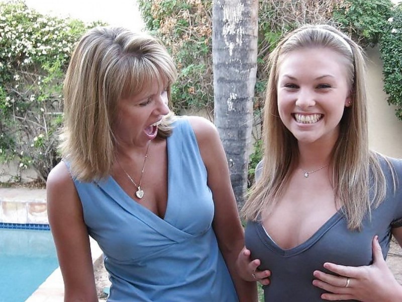 Mom and daughter Tits