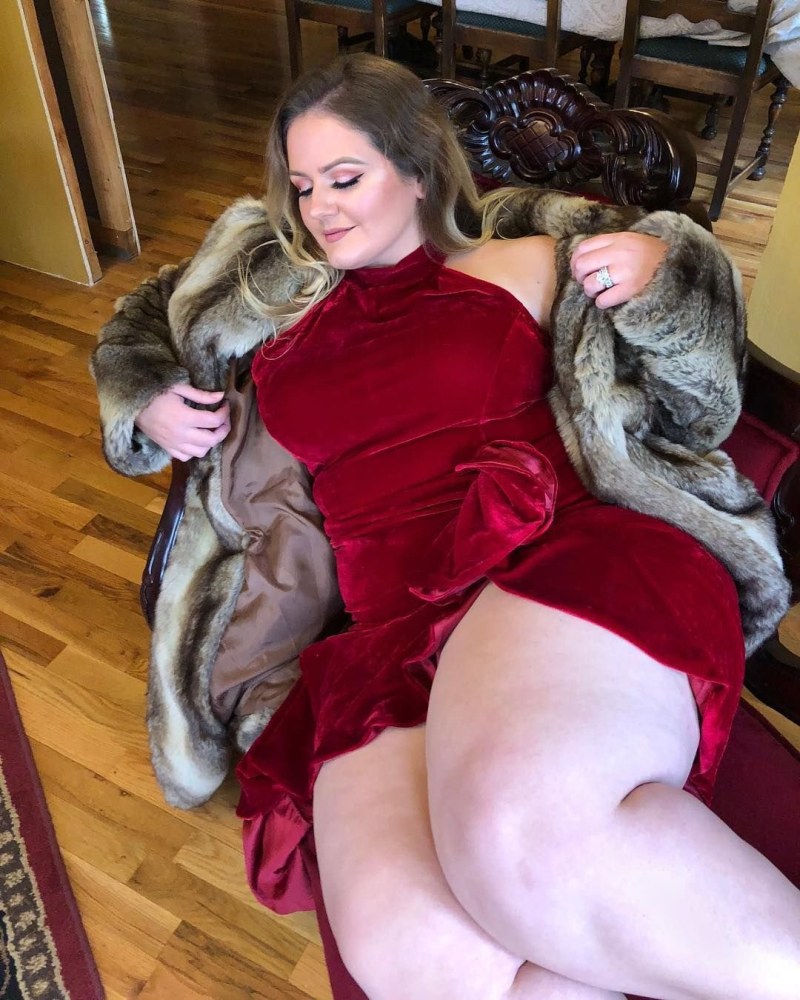 Fat woman in a peignoir