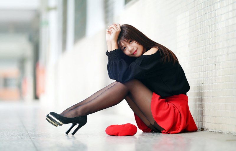 Girls in skirts and shoes