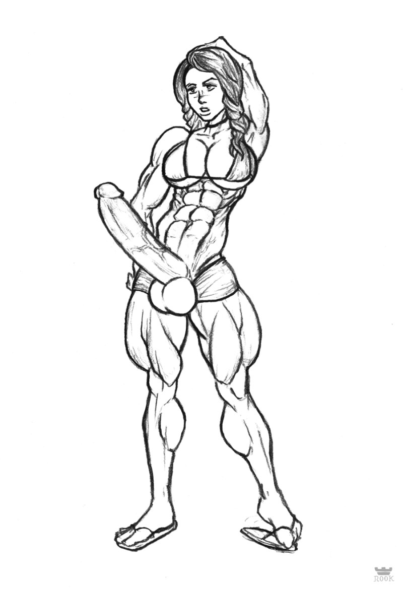 Muscular girls for drawing