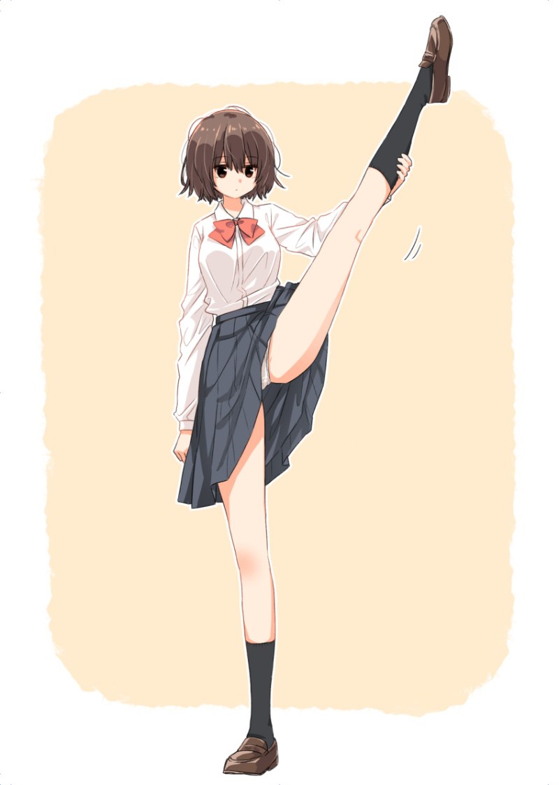 Girl in a skirt selfie