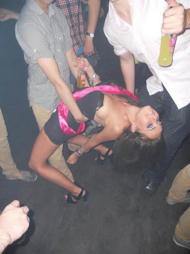 A beautiful drunk girl