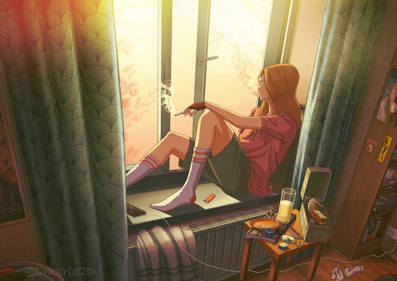 Comfortable art at the window