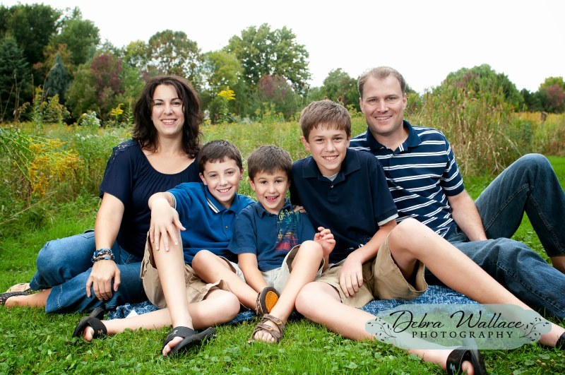 Family nudism in nature