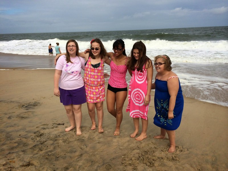 Couples on a nudist beach