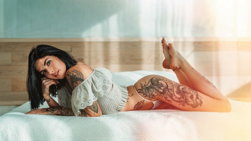 Tattoo girl coquette