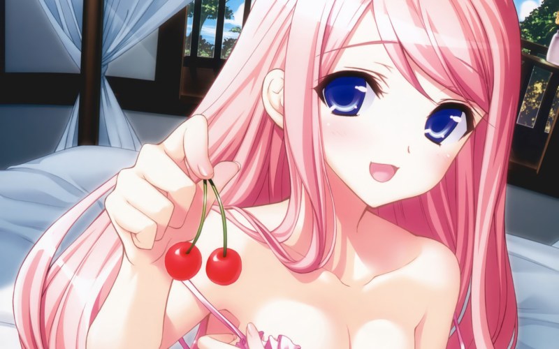 Anime girl with pink hair