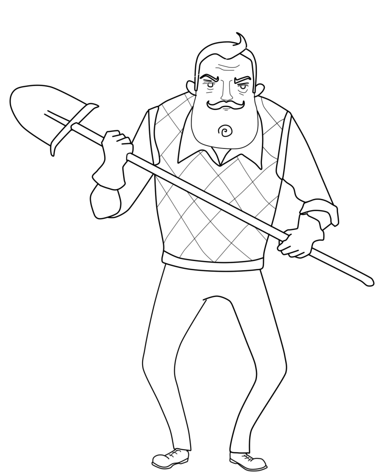 Game hello neighbor coloring