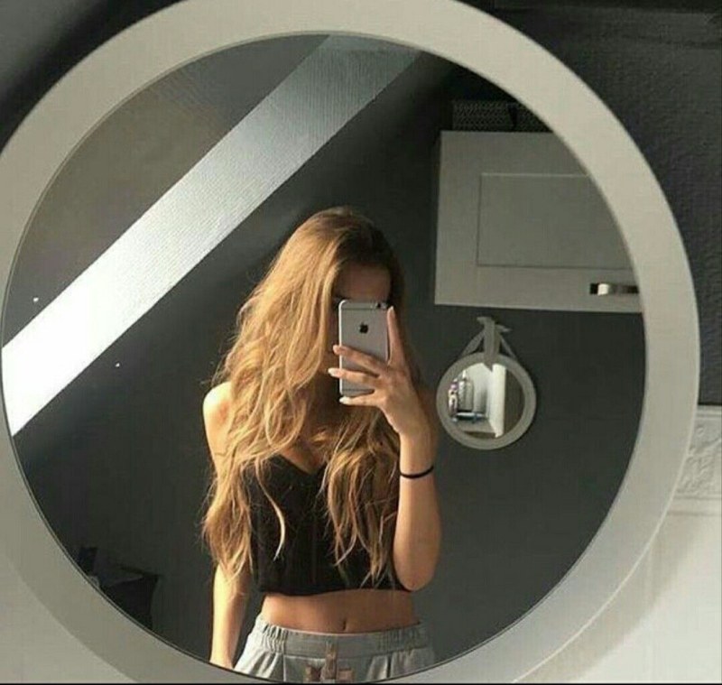 Selfie girl in the mirror