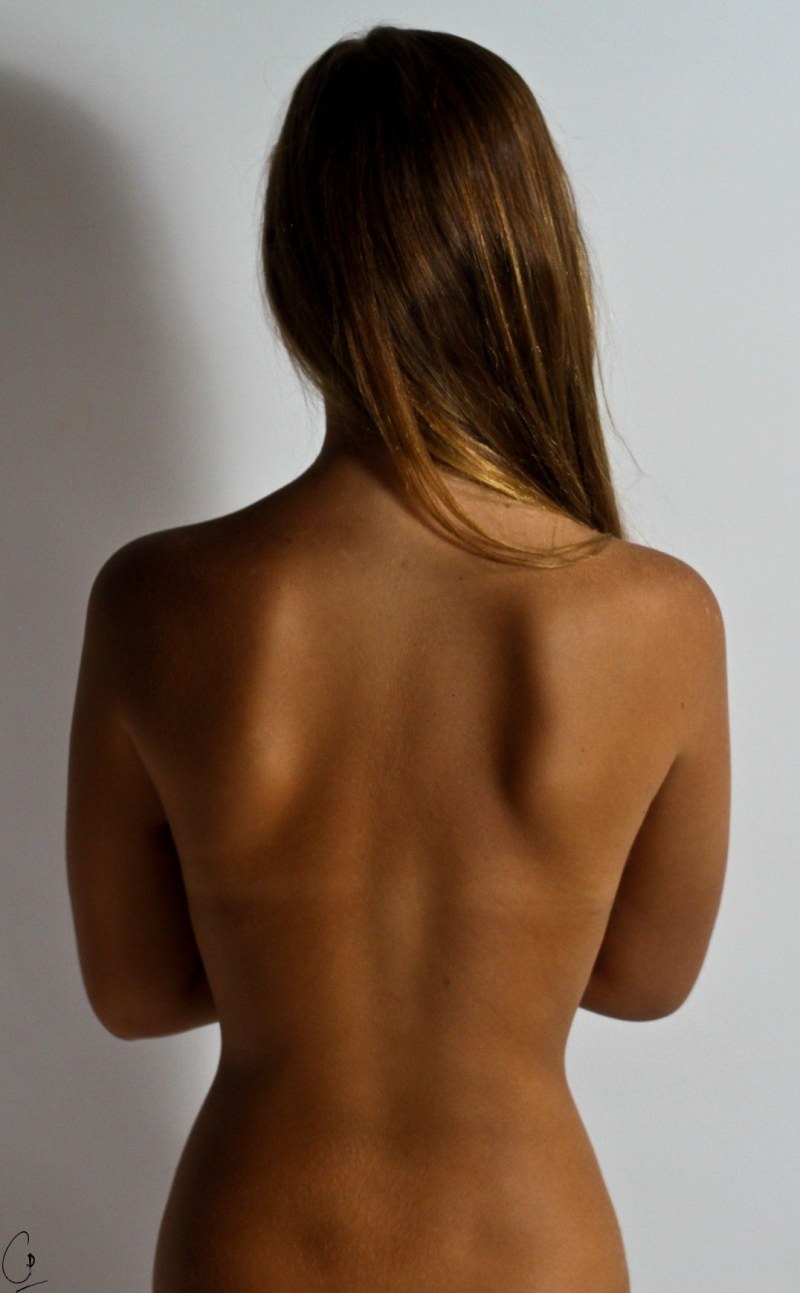 Beautiful female back naked