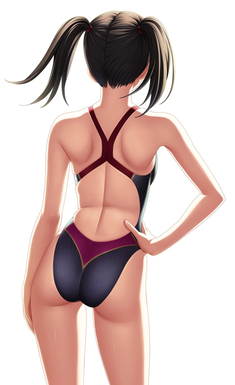 Anime girl in a shaggy swimsuit