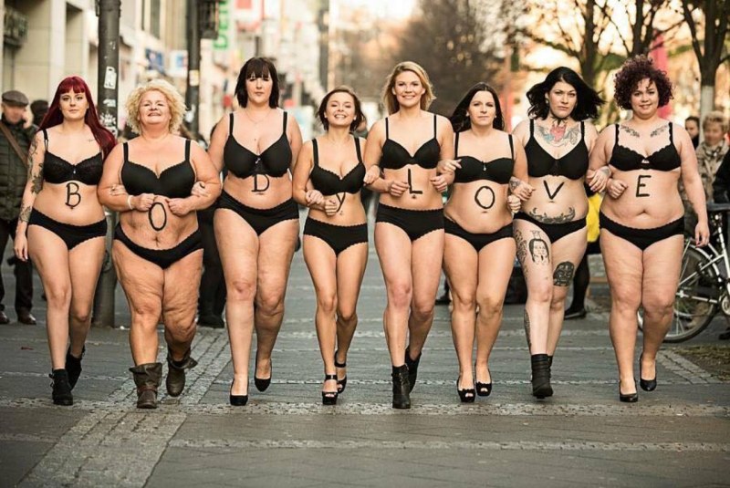 A lot of naked fat women