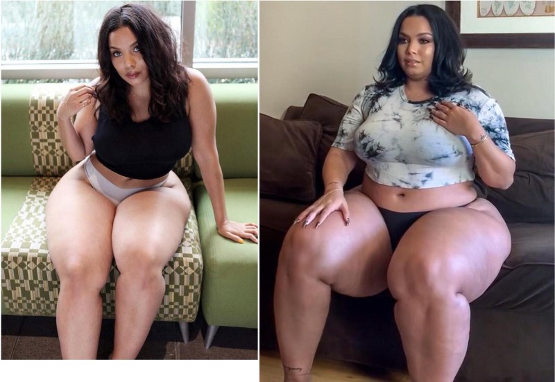 Models Big Saiz in underwear