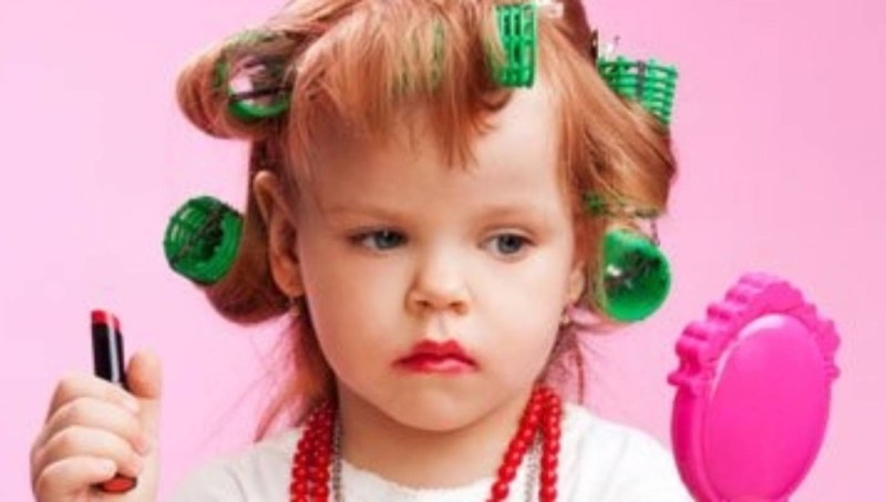 Little girl with friends