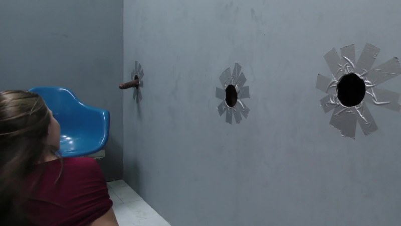 The girl sucked in the toilet