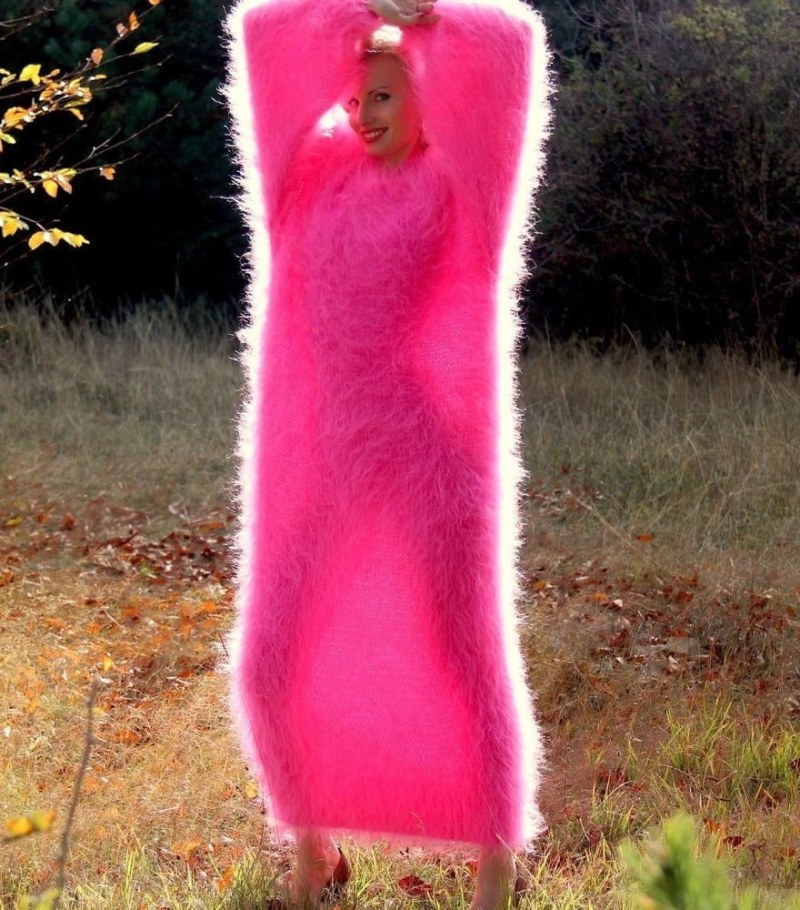 The sweater is soft fluffy