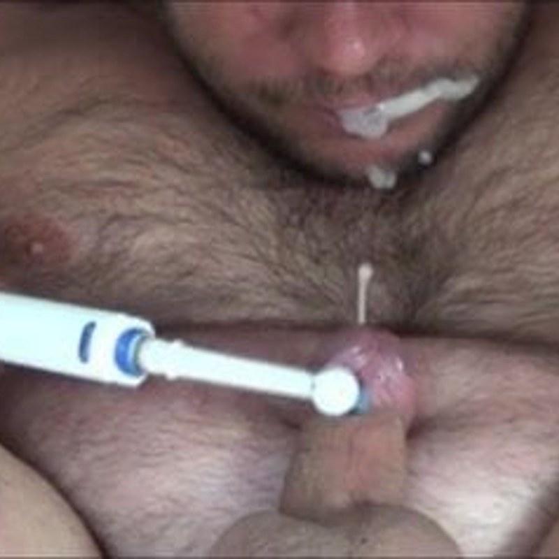 Chick with a condom on the face