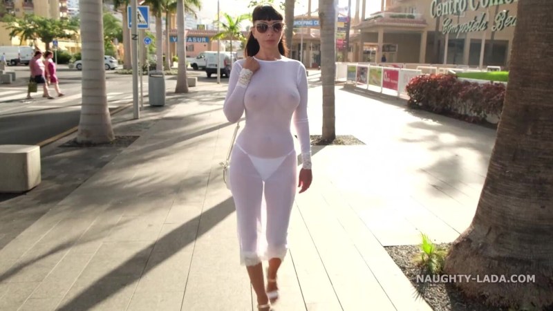 Transparent dress on a naked body