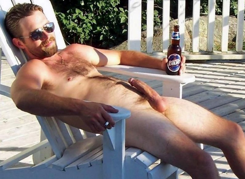 A guy without panties in a public place